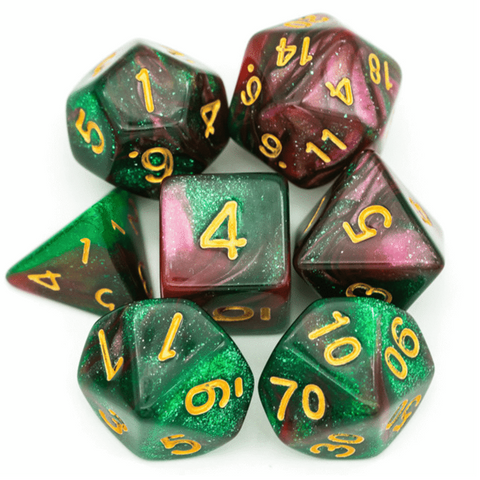 Resin RPG Dice Set - Rose Garden