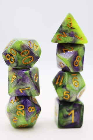 Resin RPG Dice Set - Royal Viper