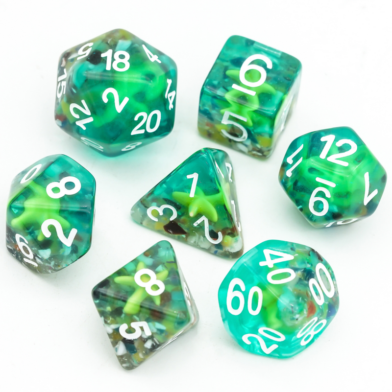 Resin RPG Dice Set - Starfish Tank