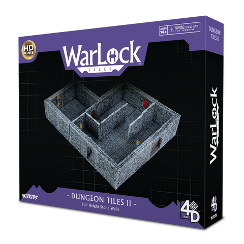 WarLock Tiles: Dungeon Tiles II- Full Height Stone Walls