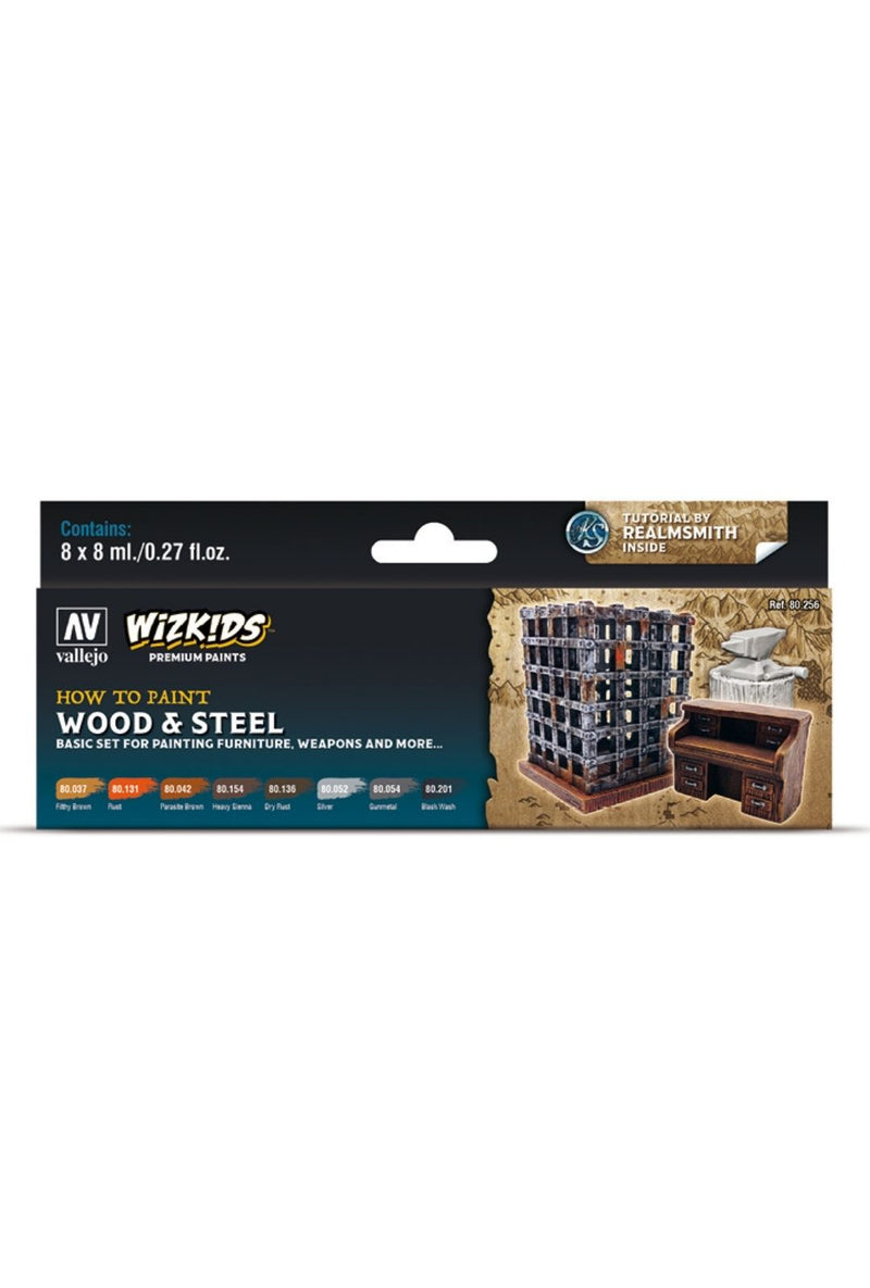 Wizkids Paint Set: Wood and Steel (8 colors)