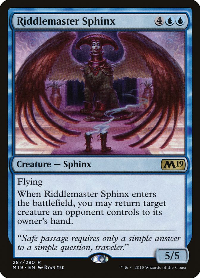 Riddlemaster Sphinx [Core Set 2019], MTG Single - Gamers Grove