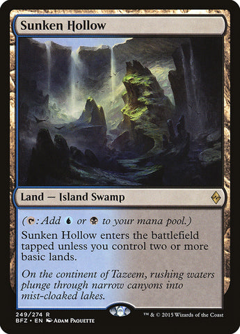 Sunken Hollow [Battle for Zendikar], MTG Single - Gamers Grove