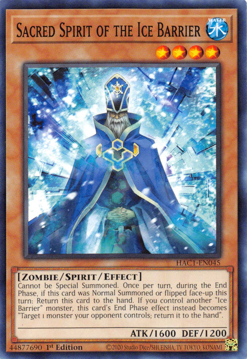 Sacred Spirit of the Ice Barrier [HAC1-EN045] Common