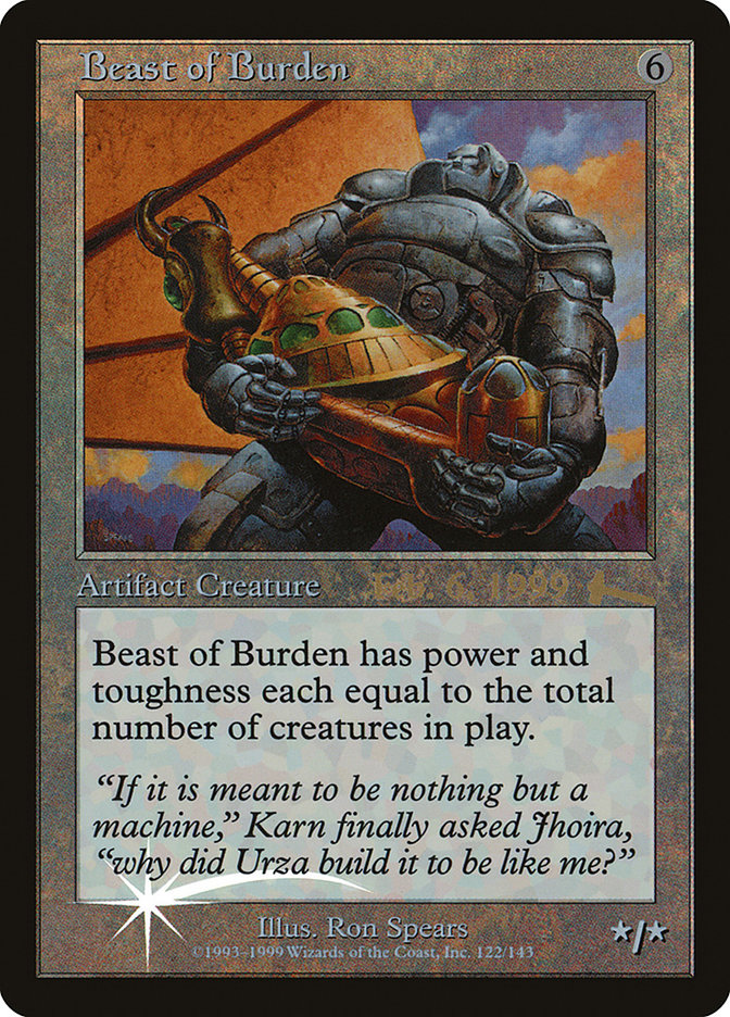 Beast of Burden [Urza's Legacy Promos], MTG Single - Gamers Grove