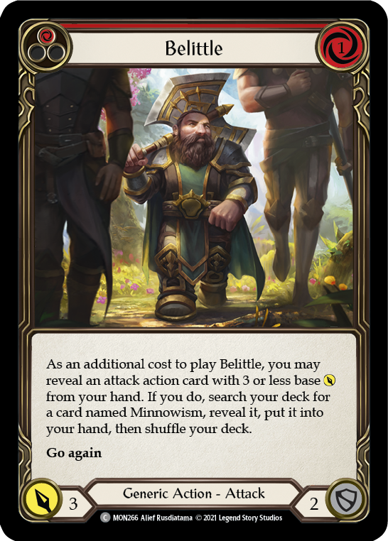 Belittle (Red) (Rainbow Foil) [MON266-RF] 1st Edition Rainbow Foil
