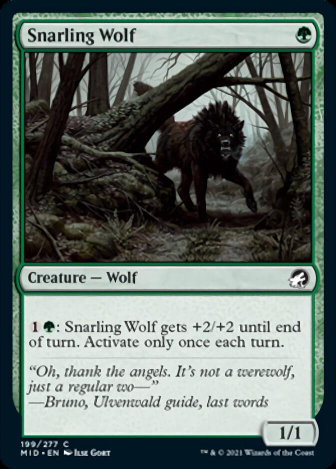 Snarling Wolf [Innistrad: Midnight Hunt]
