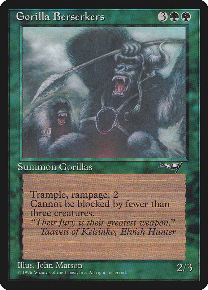 Gorilla Berserkers (Mouths Open) [Alliances], MTG Single - Gamers Grove