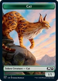 Cat (020) // Soldier Double-sided Token [Core Set 2021 Tokens]