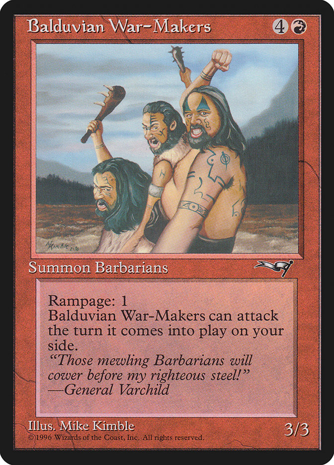 Balduvian War-Makers (Treeline Background) [Alliances], MTG Single - Gamers Grove
