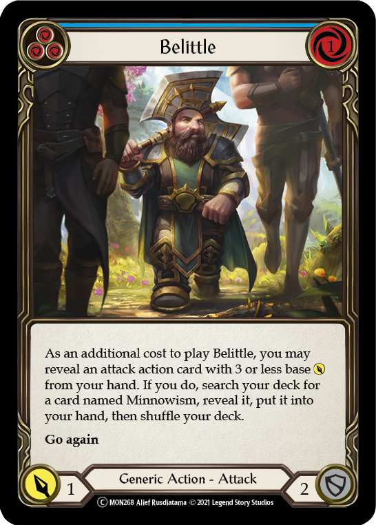 Belittle (Blue) (Rainbow Foil) [U-MON268-RF] Unlimited Edition Rainbow Foil