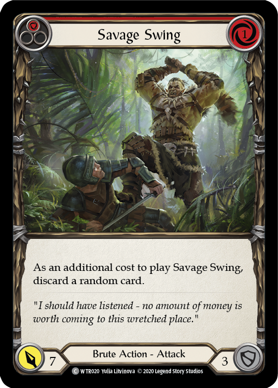 Savage Swing (Red) [WTR020] Unlimited Edition Rainbow Foil