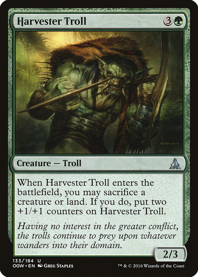 Harvester Troll [Oath of the Gatewatch], MTG Single - Gamers Grove