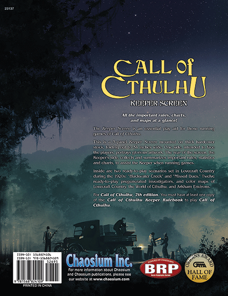 Call of Cthulhu RPG: Keeper Screen Pack (7th ed.)