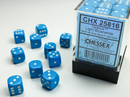 12mm Dice Block Opaque: Light Blue/ White (36d6)