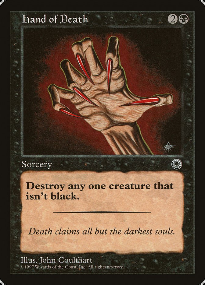 Hand of Death (Without Creature Color Explanation) [Portal], MTG Single - Gamers Grove