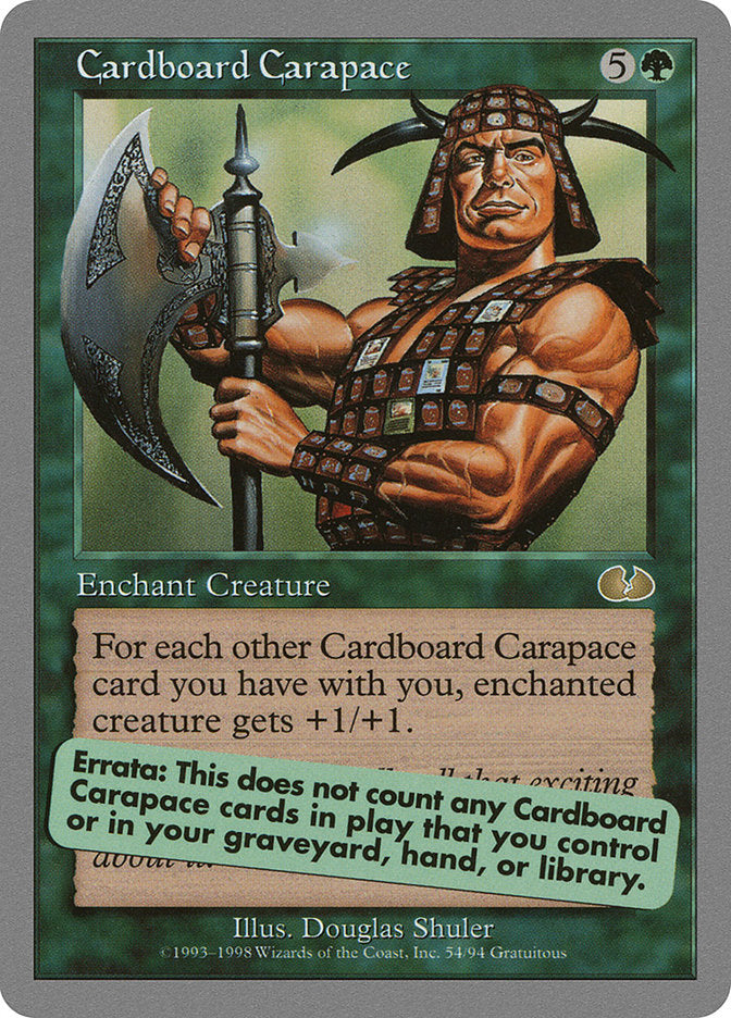 Cardboard Carapace [Unglued], MTG Single - Gamers Grove