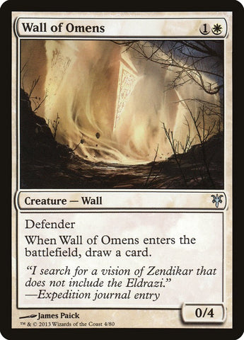 Wall of Omens [Duel Decks: Sorin vs. Tibalt], MTG Single - Gamers Grove