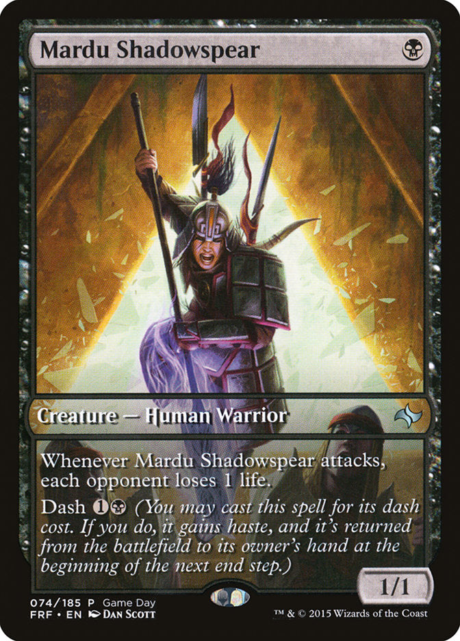 Mardu Shadowspear (Game Day) [Fate Reforged Promos], MTG Single - Gamers Grove