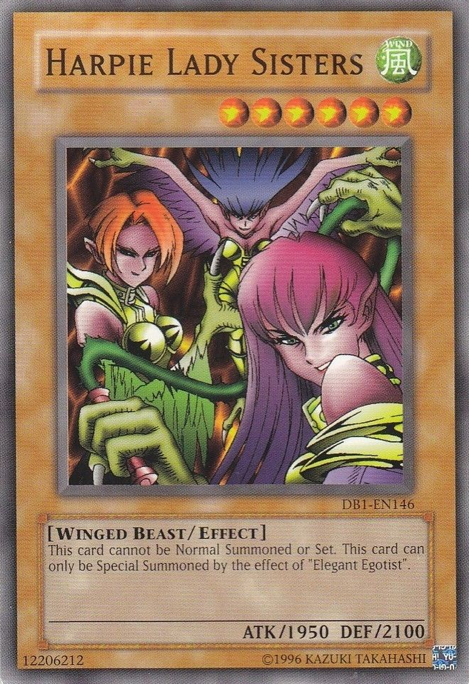 new harpie cards yugioh Harpie Lady Sisters [DB1-EN146] Common
