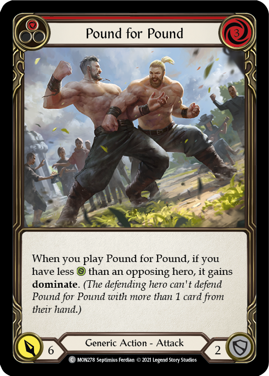 Pound for Pound (Red) (Rainbow Foil) [MON278-RF] 1st Edition Rainbow Foil