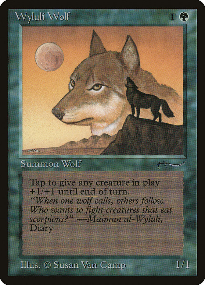 Wyluli Wolf (Dark Mana Cost) [Arabian Nights], MTG Single - Gamers Grove