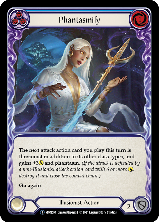 Phantasmify (Blue) (Rainbow Foil) [U-MON097-RF] Unlimited Edition Rainbow Foil