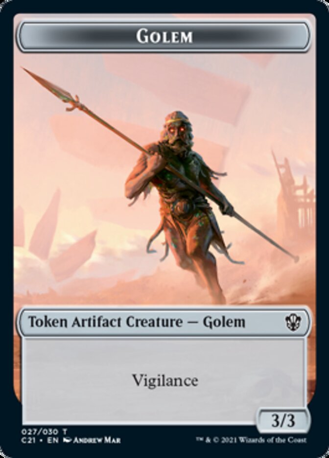 Golem (027) // Thopter Token [Commander 2021 Tokens]
