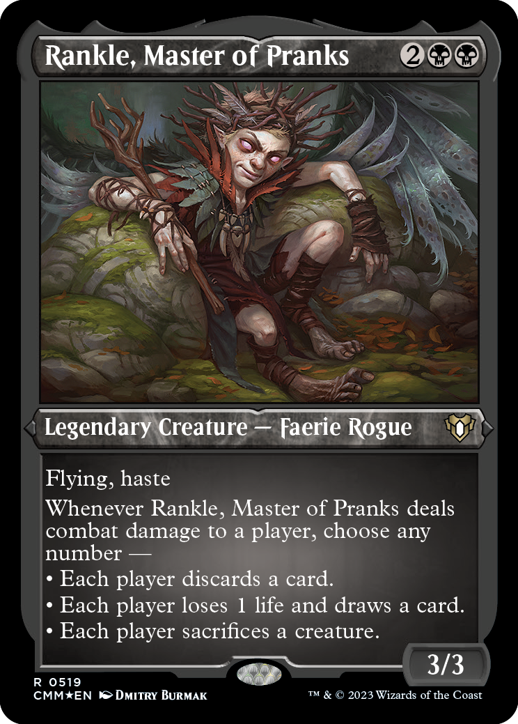 Rankle, Master of Pranks (Foil Etched) [Commander Masters]