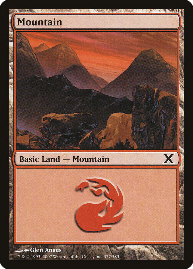 Mountain (377) [Tenth Edition], MTG Single - Gamers Grove