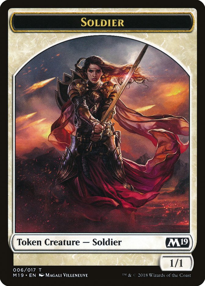 Soldier [Core Set 2019 Tokens], MTG Single - Gamers Grove