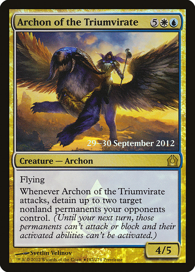 Archon of the Triumvirate [Return to Ravnica Prerelease Promos], MTG Single - Gamers Grove
