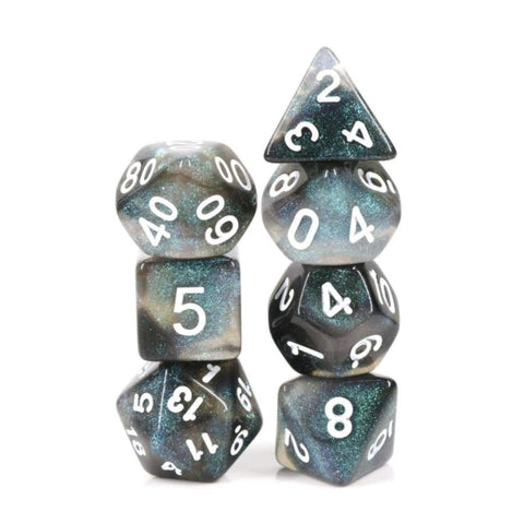 Resin RPG Dice Set - Everclear Aurora