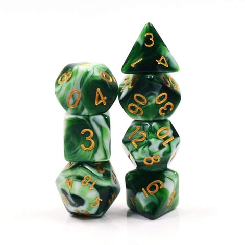 Resin RPG Dice Set - Jadeite