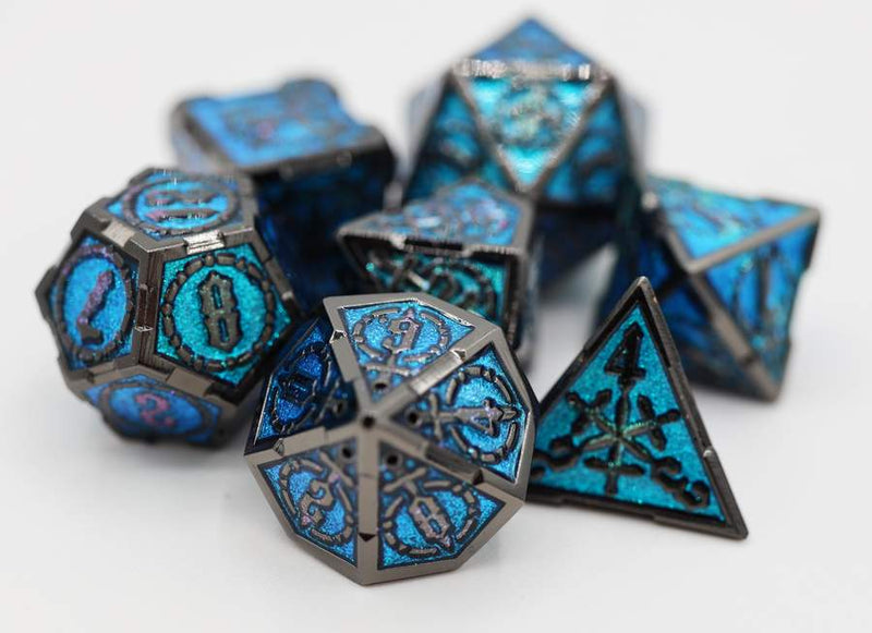 16mm Metal Polyhedral Dice Set - Sword of the Deep