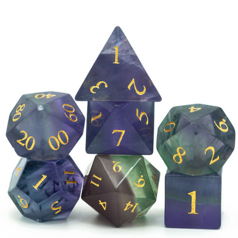Gemstone Dice - Natural Fluorite