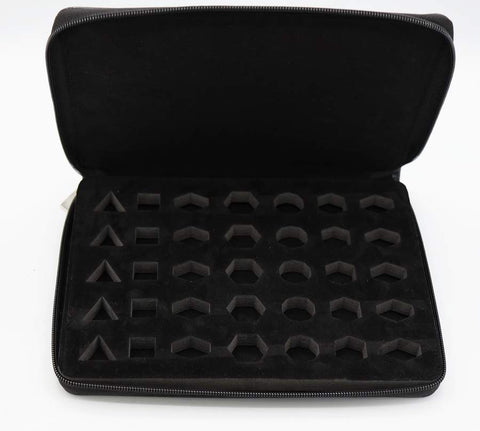 Black Leatherette Folio Dice Case