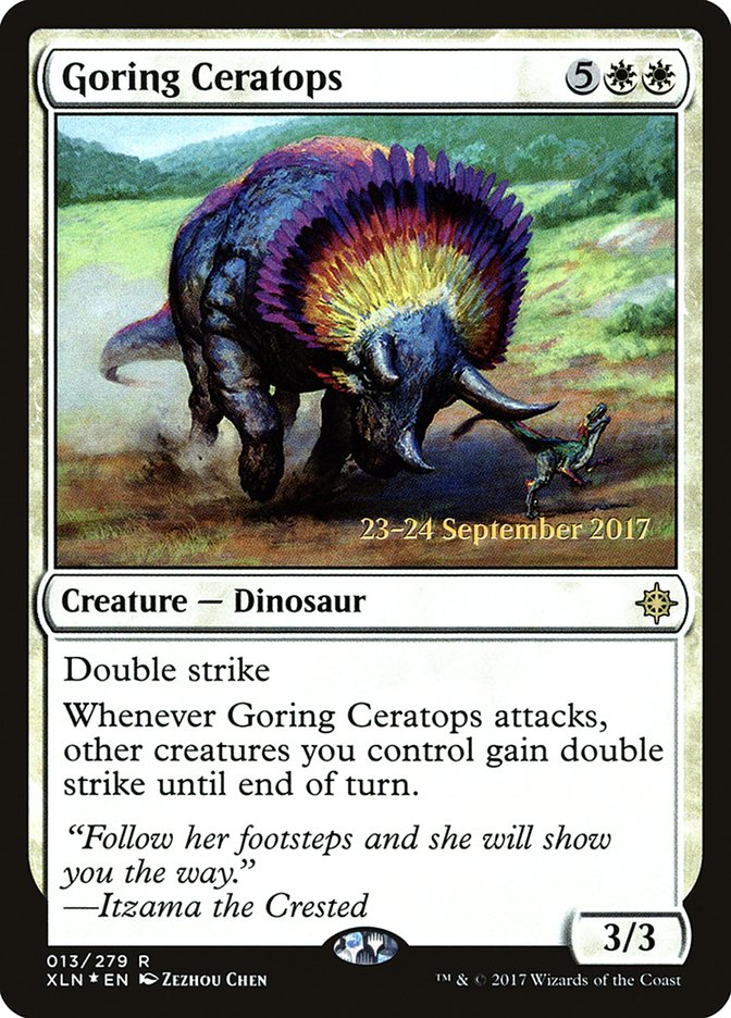 Goring Ceratops  [Ixalan Prerelease Promos], MTG Single - Gamers Grove