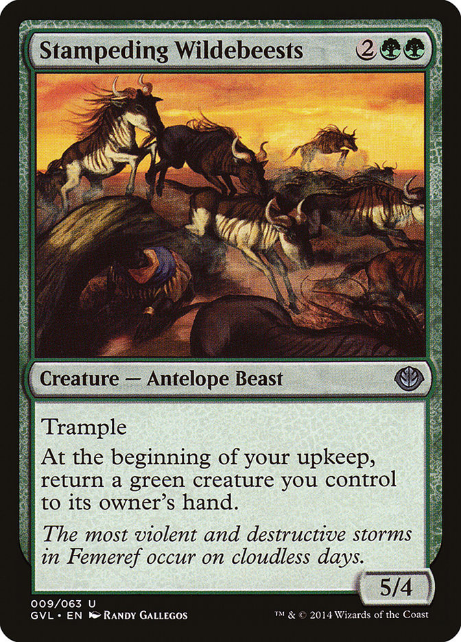 Stampeding Wildebeests (Garruk vs. Liliana) [Duel Decks Anthology], MTG Single - Gamers Grove