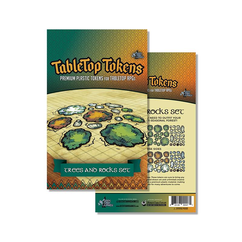 Tabletop Tokens - Trees and Rocks Set