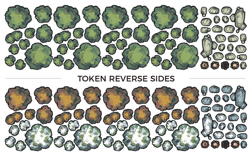 Tabletop Tokens - Trees and Rocks Set