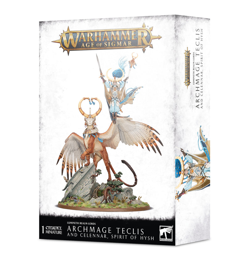 Age of Sigmar: Lumineth Realm-lords - Archmage Teclis and Celennar, Spirit of Hysh