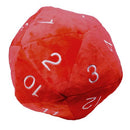 Jumbo D20 Novelty Dice Plush - Red with White Numbering