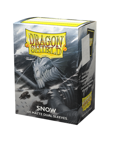 Dragon Shield Sleeves: Matte Dual - Snow (100)
