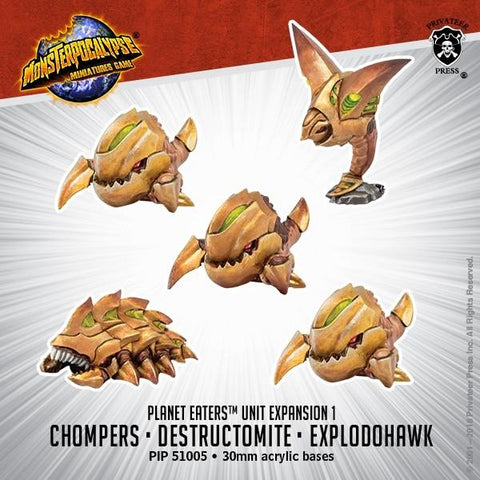 Monsterpocalypse: Planet Eaters- Chompers, Destructomite & Explodohawk